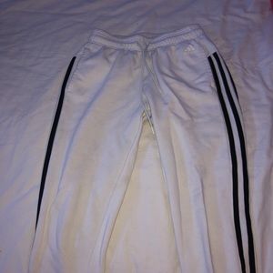 Adidas white joggers